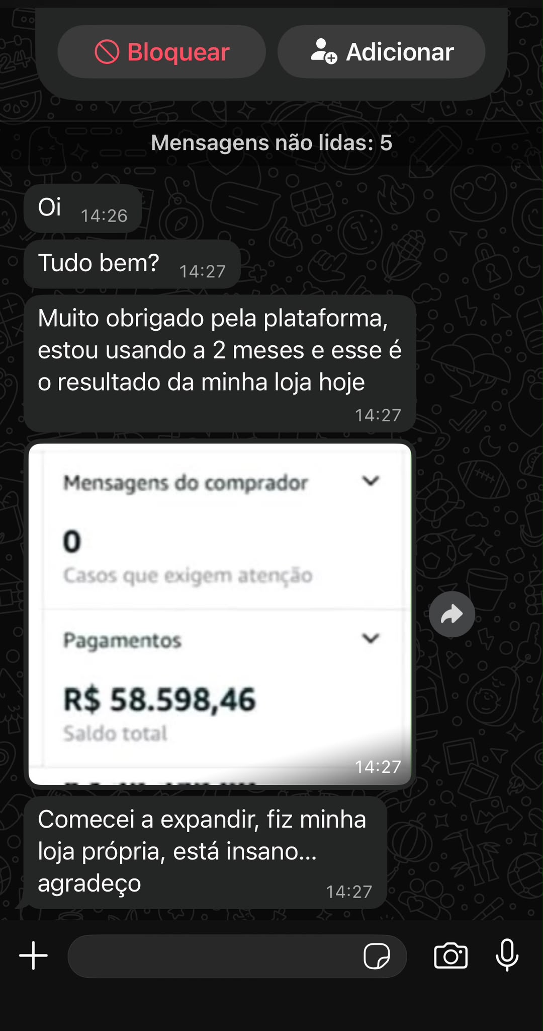 Depoimento de aluno 1